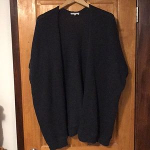 Navy Cape-style cardigan